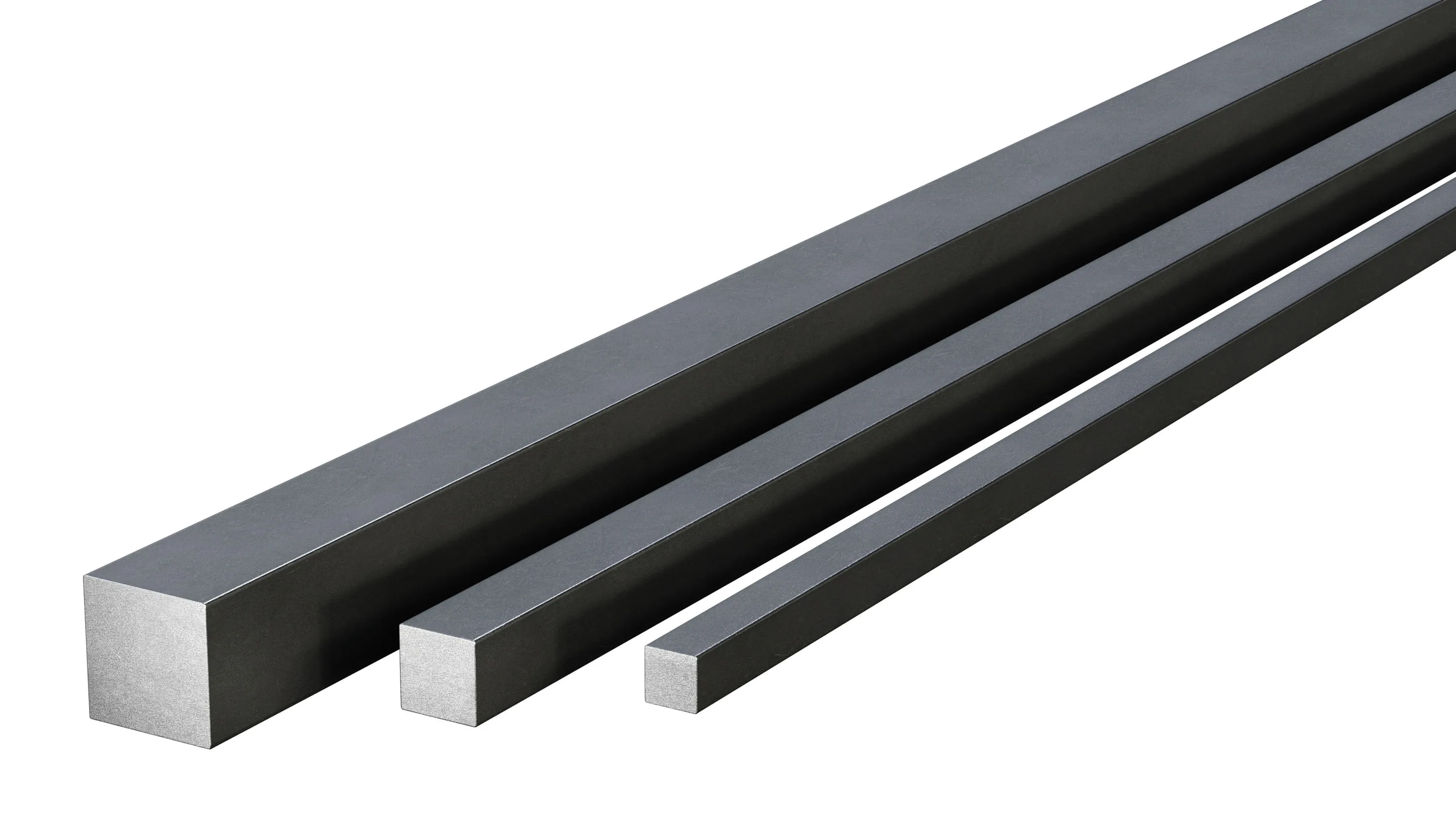 Barras quadradas prontas para corte